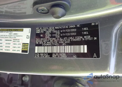 2020 Lexus Rx 350 from USA, damaged, VIN 2T2HZMAA6LC174653